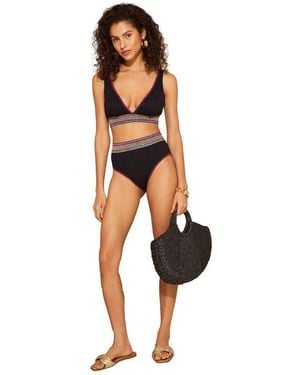 Love & Roses Highwaist-Bikini-Hose Bauchformende Hochbund-Bikinihose (1-St) - Schwarz