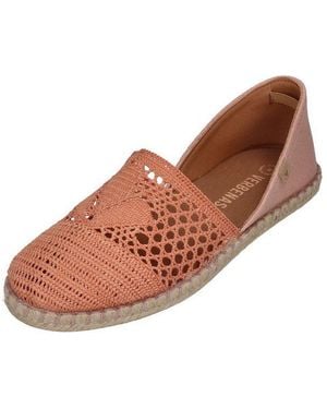 Verbenas Carmen Crochet Lino Paris Espadrille Coral - Braun