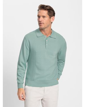 WITT Strickpullover Polopullover - Grün