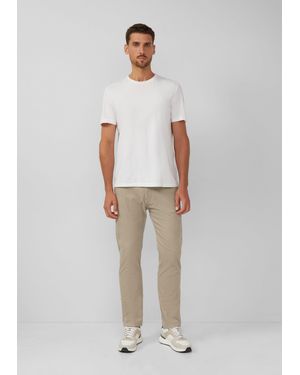 S.oliver Chinos Hose Cordhose im Regular Fit aus Baumwollstretch - Weiß