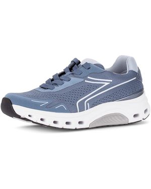 Rollingsoft Plateausneaker, Freizeitschuh, Halbschuh, Schnürer mit Reflektor-Besätzen, G-Weite - Blau