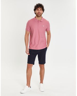 Threadbare Poloshirt in schlichtem Design - Rot