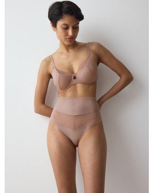 Triumph Slip Comfort Contour Highwaist String Flache Formende Spitze - Braun