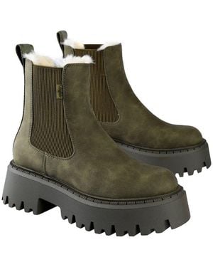 Buffalo Aspen Chelsea Warm Stiefel Mit Plateau-Sohle - Grün