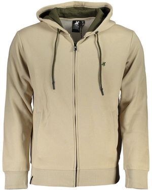 U.S. Grand Polo Beiges -Sweatshirt mit Reißverschluss und - Natur