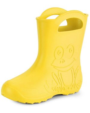 Ladeheid Eva Regenschuhe Für Frauen La-Ca-09 Gummistiefel Damen Federleichte Gartenschuhe Mit Griffen - Gelb