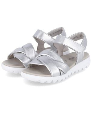 Gabor Flache Sandalen 64.812.61 Damen Glattleder Sandalette - Schwarz