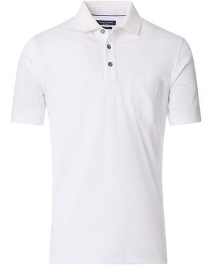 CASA MODA Poloshirt Polo-Shirt unifarben - Weiß