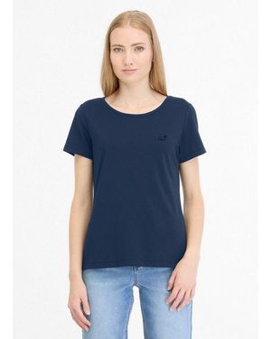 Ragwear Kurzarmshirt Mintta Mit Rundhalsausschnitt, Ohne Verschluss, Aus Baumwollmischung - Blau