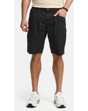 INDICODE Cargoshorts INDreier mit elastischen Seiteneinsätzen für mehr Komfort - Schwarz