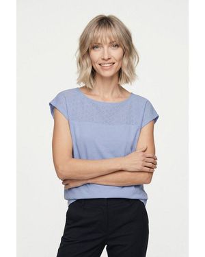 Vero Moda Spitzentop Vmjanni Cs Boat Neck Top Jrs Ga Baumwolle - Grau