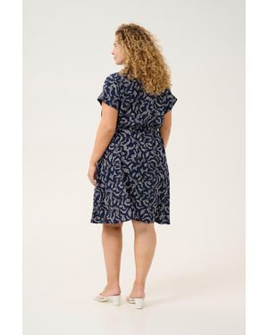 Kaffe Blusenkleid Kleid KCbeate Große Größen - Blau