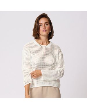 Kaffe Strickpullover KAsolar - Weiß