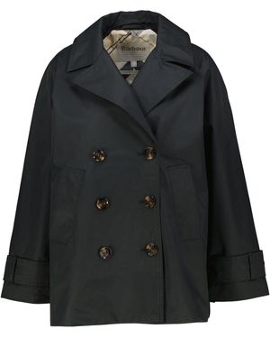 Barbour Trenchcoat Jacke MAISY SHOWERPROOF Oversized Fit - Schwarz
