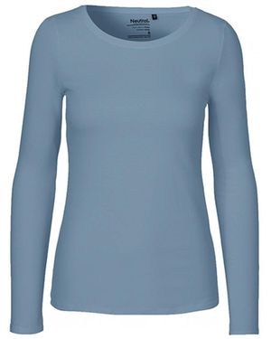 Neutral Langarmshirt Long Sleeve T-Shirt / 100% Fairtrade-Baumwolle - Blau