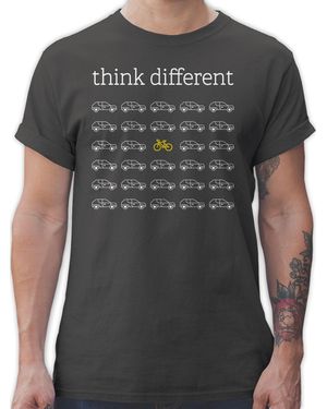 Shirtracer T-Shirt Think Different - Grau