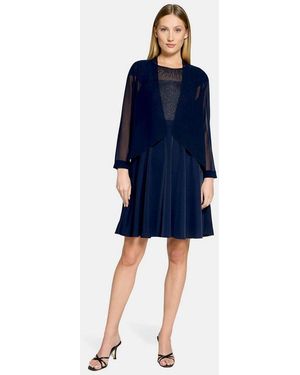 Vera Mont Blusenjacke Damen Ohne Verschluss - Blau