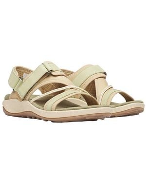 Merrell Terran 4 Backstrap (Vollnarbenleder, Klettverschluss) Damen Sandale - Mettallic