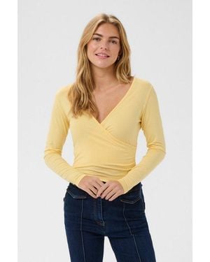 Saint Tropez Langarmbluse Langarm-Bluse Viggasz - Blau
