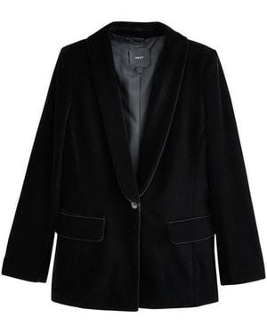 Next Jackenblazer Einreihiger Samtblazer (1-Tlg) - Schwarz