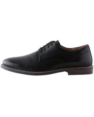 Next Derby-Schuhe Mit Kontrastsohle, Weite Passform Schnürschuh - Schwarz