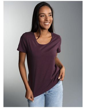Trigema T-Shirt aus Biobaumwolle (1-tlg) - Lila