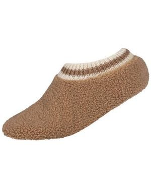 S.oliver Socken Hausschuh-Socken, Mit Teddy-Charakter - Weiß