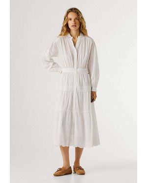 Pepe Jeans Maxikleid Kleid Celeste Dress - Natur