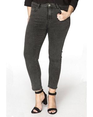 Yoek High-Waist-Jeans Damen Jeans Große Größen - Schwarz