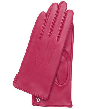 KESSLER Lederhandschuhe Style Carla (Paar, 1-St. Handschuhe) Leather Working Group Zertifiziertes Leder, Repreve Fleecefutter - Pink