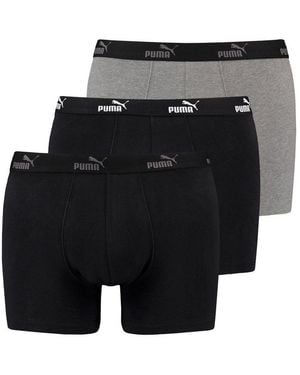 PUMA Boxershorts Promo Boxer (3-St) Mit Charakteristischem Bund - Schwarz