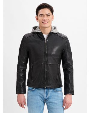 Finshley & Harding Lederjacke Cyprus - Schwarz