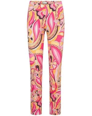 Seductive 2-in-1-Hose Capri Pink gemustert - Rot