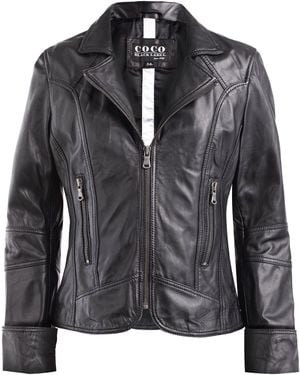 C.B.L. Lederjacke MQ-43539 mit angesagtem Biker-Look - Grau