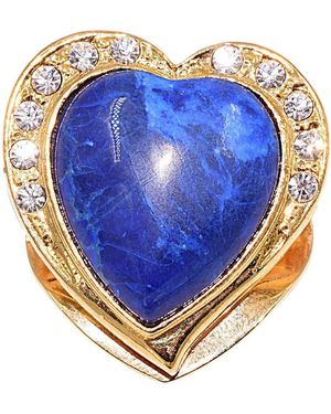 Firetti Tuchring Schmuck Geschenk Messing Ansteckschmuck Schalclip Herz - Blau