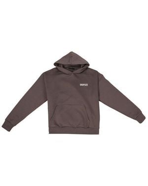 Dropsize Kapuzenpullover Heavy Oversize Hd Print Hoodie (1-Tlg) - Braun