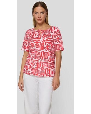 Rabe T-Shirt Mit All-Over Print - Rot