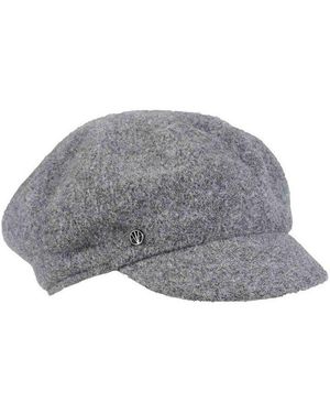 LOEVENICH Strickmütze Wollschirmmütze - Grau