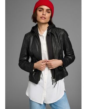 ALPENBLITZ Lederjacke Lissabon für Sommer und Übergangszeit, aus Lammnappaleder, stylisch - Grau