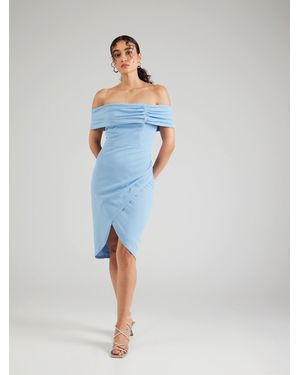 Sistaglam Cocktailkleid (1-tlg) Wickel-Design - Blau