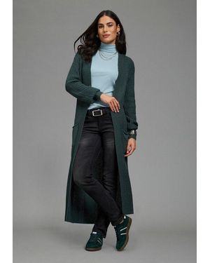 Laura Scott Longstrickjacke Aus Kuscheligem Grobstrick - Grau
