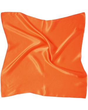 MayTree Seidentuch quadratisch einfarbig 53x53cm Nickituch, Bandana-Schal, (Stück), 100% Seide - Orange