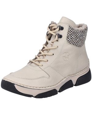 Rieker Winterboots, Schnürboots, Stiefelette Mit Praktischem Innenreißverschluss - Mettallic