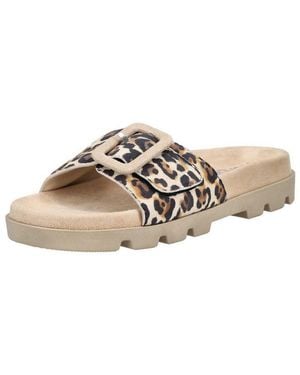 Rohde Pantoletten Veloursleder Pantolette - Natur