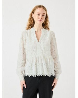 Y.A.S Spitzenbluse Yasholi Ls Top S. Noos - Weiß