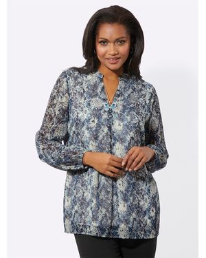 WITT Klassische Bluse Tunika - Blau