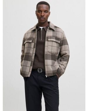 Jack & Jones Wolljacke Jprccrussel Wool Blend Jacket Sn - Grau