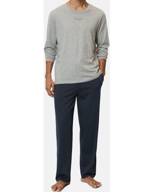 Marc O' Polo Pyjama Natural Jersey (Set, 2 tlg) Schlafanzug - Grau