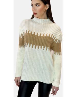 Elara Strickpullover Casual (1-tlg) - Natur