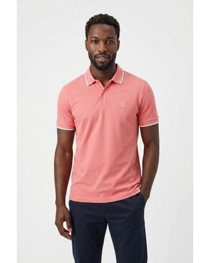 BOSS Poloshirt Passertip Mit Boss Logo-Badge - Rot